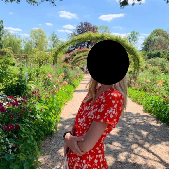 J.Crew Factory Floral Wrap Dress Orange Size 2 - Picture 6 of 7